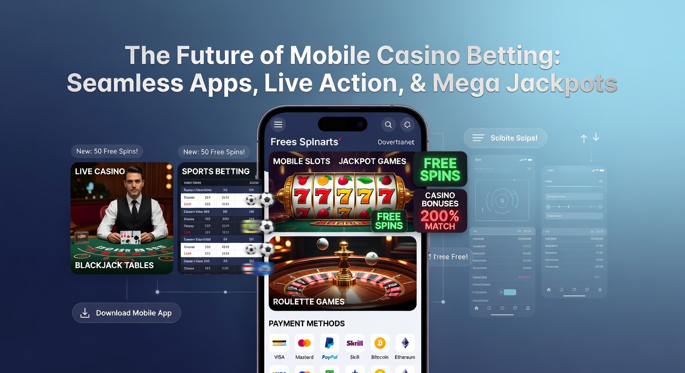 Smartphone mit überlagerten Casino-Slots, Live-Tischen und Sportwetten-Overlays in dynamischer Fusion